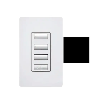 Lutron seeTouch 3-button keypad in Midnight