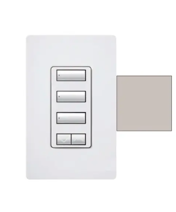 Lutron seeTouch 3-button keypad in Taupe