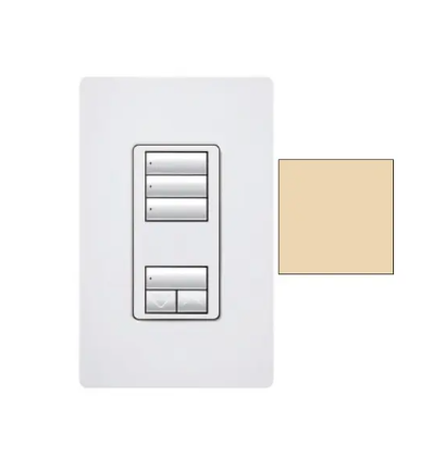Lutron seeTouch 3-button keypad in Ivory