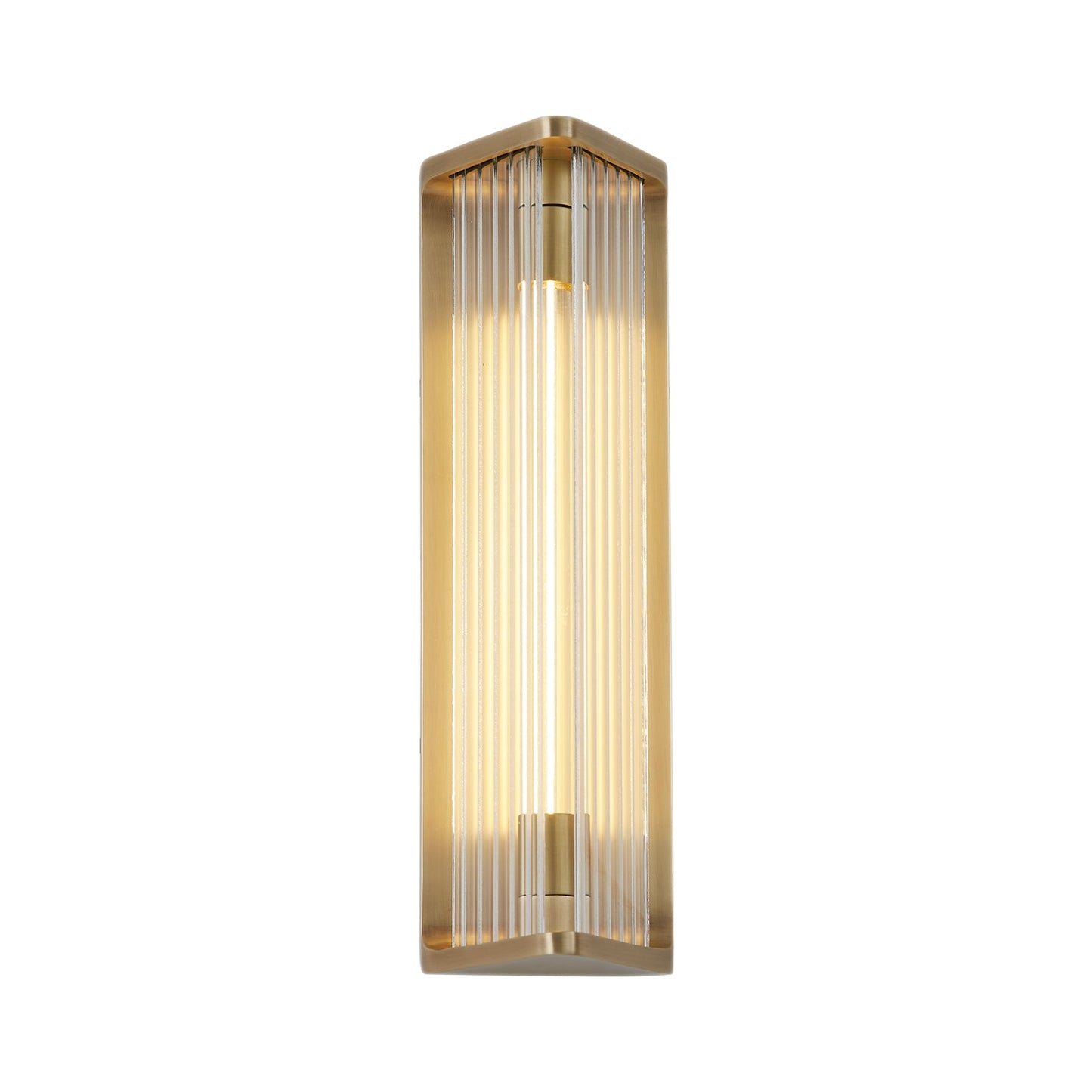 Alora Sabre ribbed glass vanity light WV339112VBCR