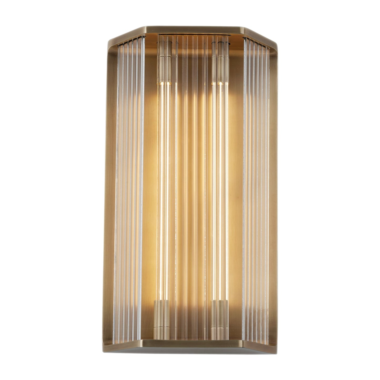 Alora Sabre ribbed glass vanity light WV339216VBCR