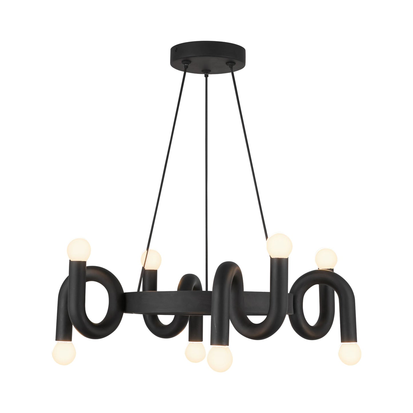 Alora Mood Sadie matte black chandelier CH420823MB