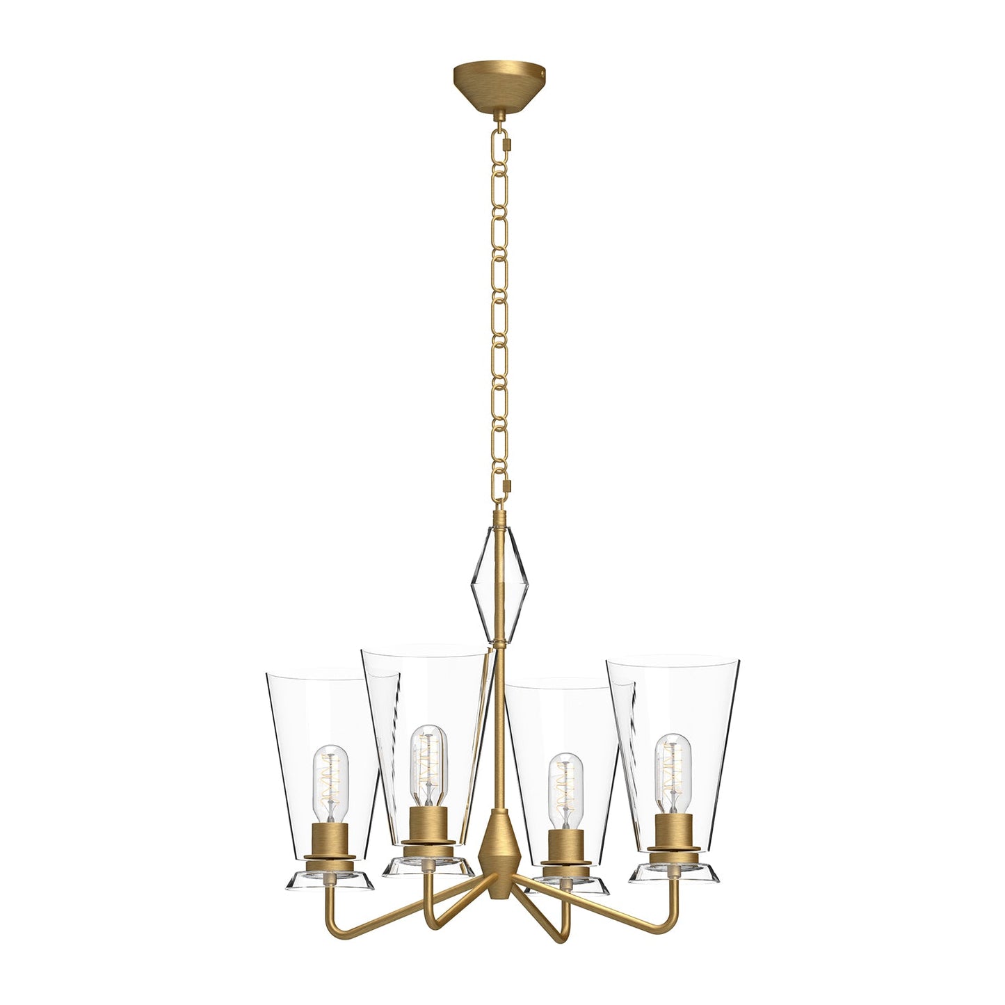 Alora Mood Salem brushed gold chandelier CH570423BGCL