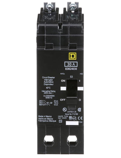 Schneider Electric (Square D) 2-Pole 30 A 480Y/277 V AC Bolt-On Circuit Breaker, Type EDB