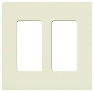 Lutron Claro 2-gang wall plate in Biscuit
