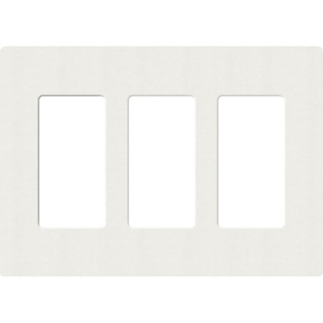 Lutron Claro 3-gang wall plate in Architectural White
