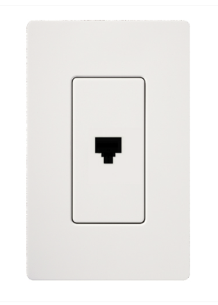 Lutron Claro wall plate in Snow White