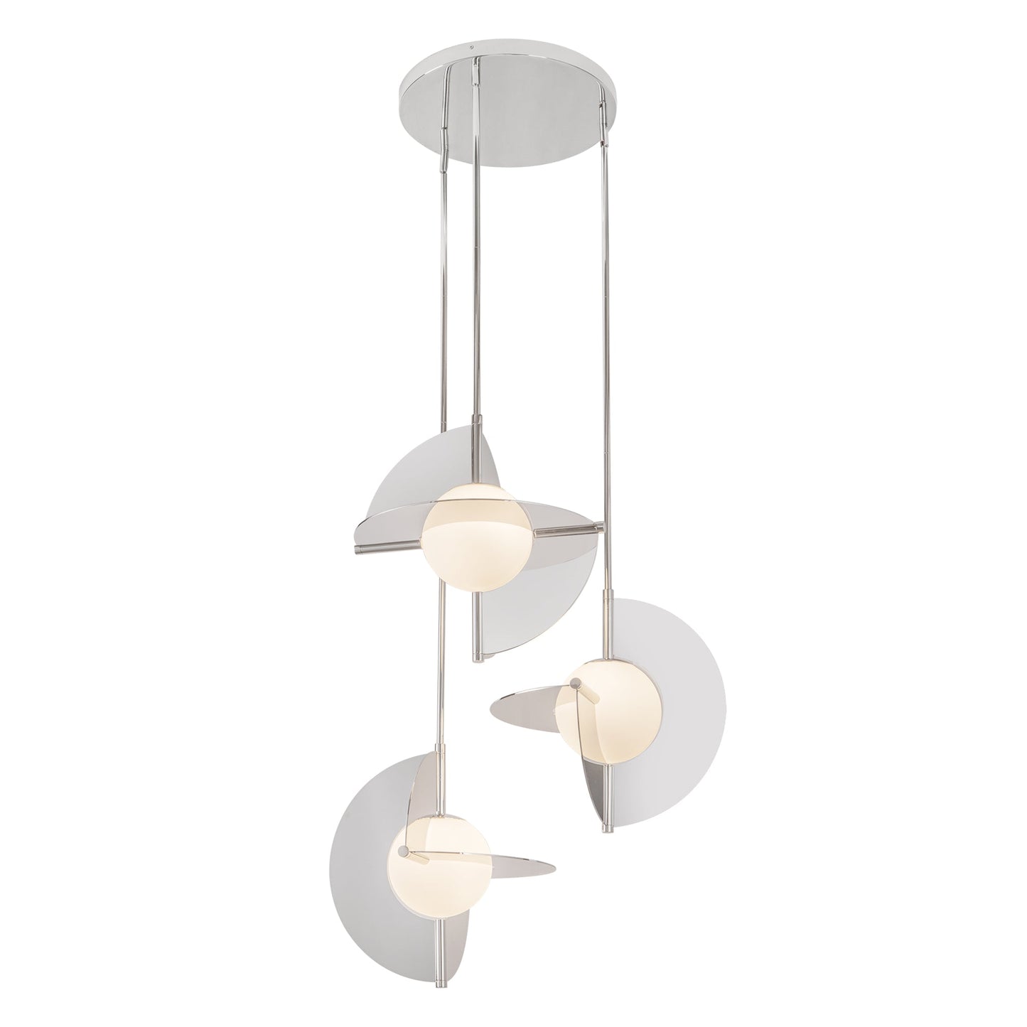 Kuzco Scorpio polished nickel chandelier CH65127-PN/OP-UNV