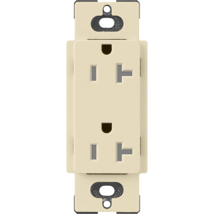 Lutron Claro 20 A tamper-resistant duplex receptacle in Sand