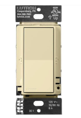 Lutron Sunnata switch in Ivory