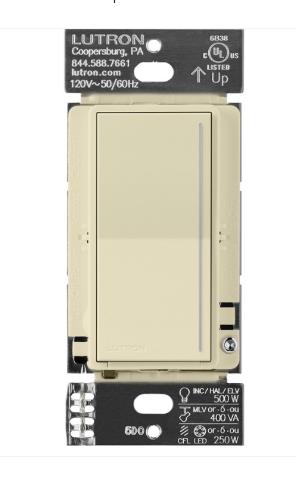 Lutron Sunnata LED+ dimmer switch in Sand