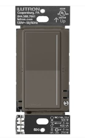 Lutron Sunnata LED+ dimmer switch in Truffle