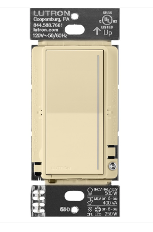 Lutron Sunnata LED+ dimmer switch in Ivory