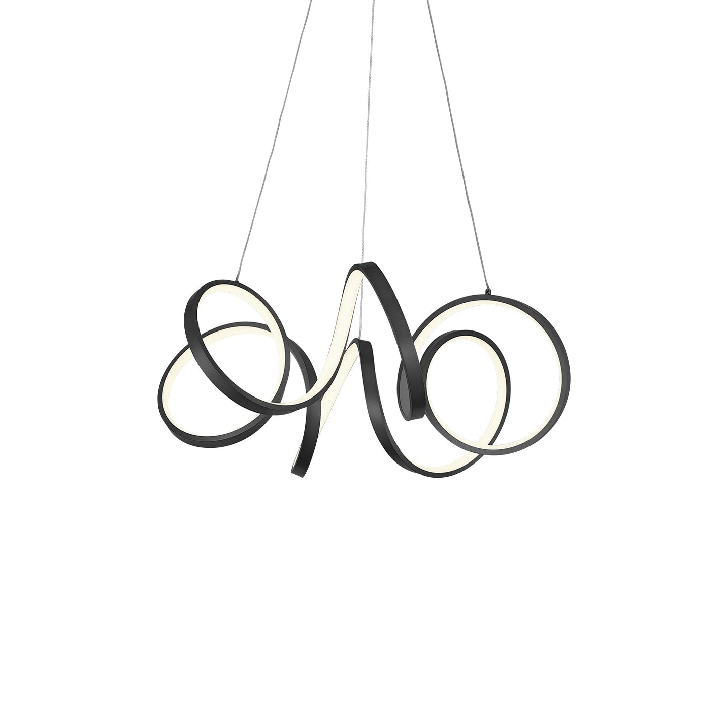Kuzco Synergy black chandelier CH93824-BK