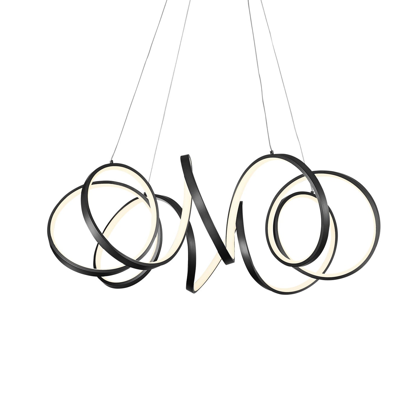 Kuzco Synergy black chandelier CH93834-BK