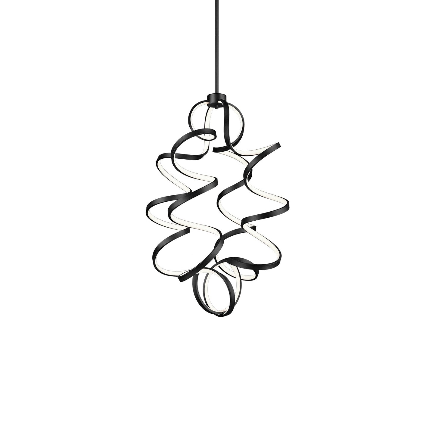 Kuzco Synergy black chandelier CH93934-BK