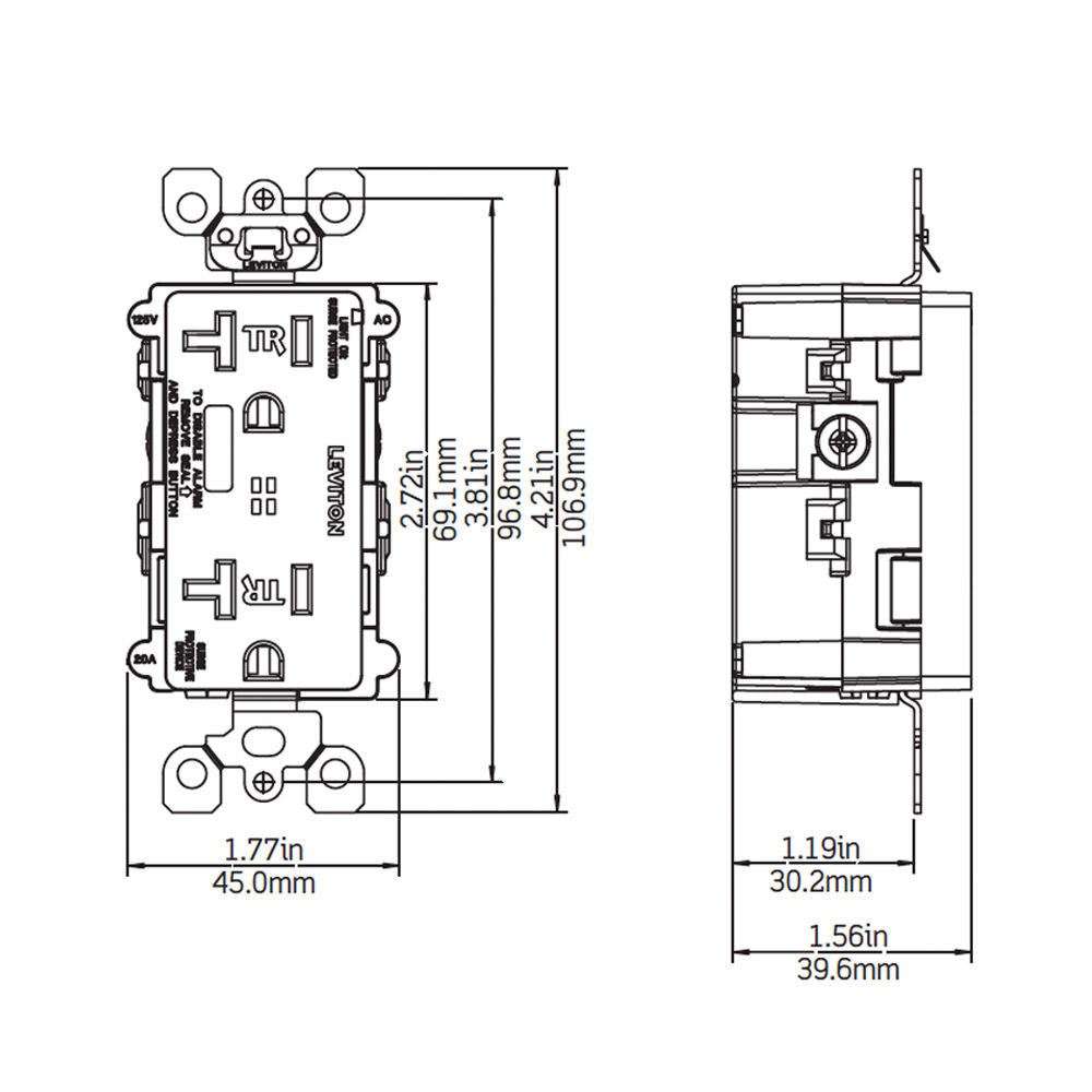 Leviton T7380-W Receptacle