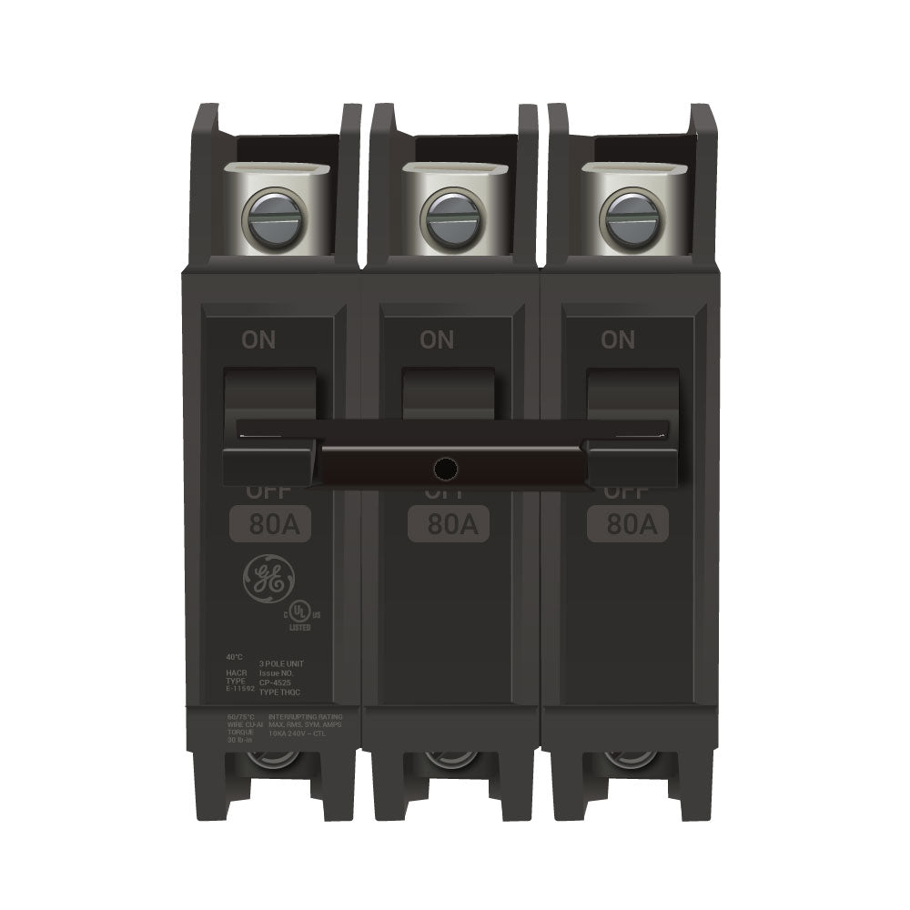 General Electric 80A 240V 3 Pole Q-Line Molded Case Circuit Breaker