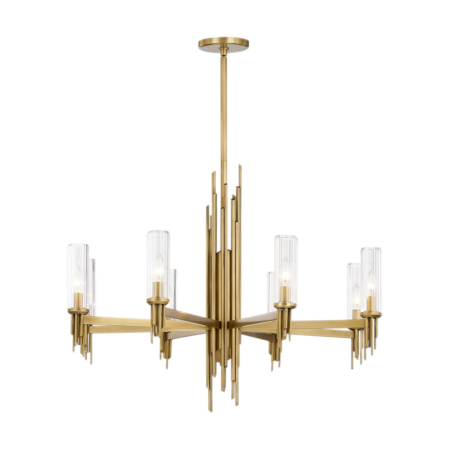 Alora Torres ribbed glass chandelier CH335836VBCR