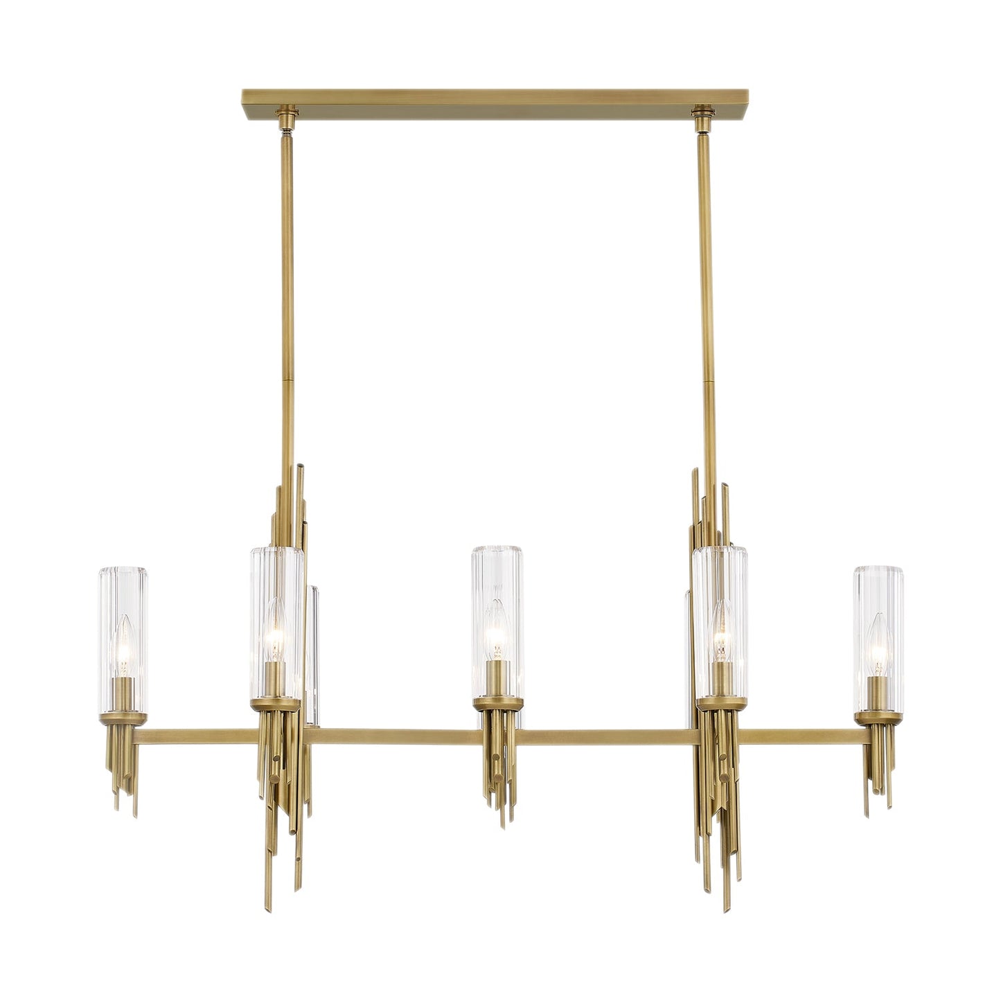 Alora Torres ribbed glass linear pendant LP335838VBCR
