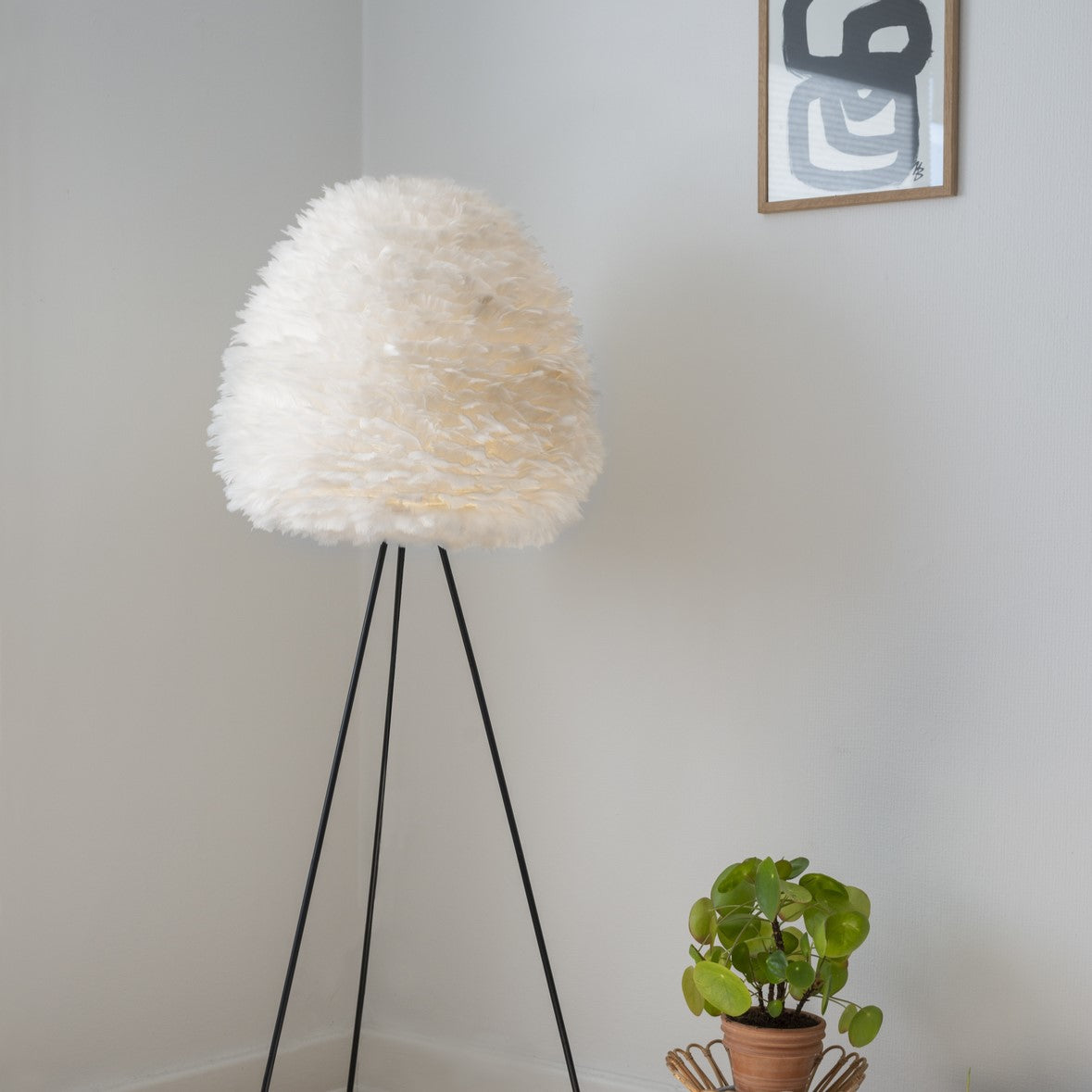 UMAGE Eos Evia Large White Replacement Shade — styled interior view 8