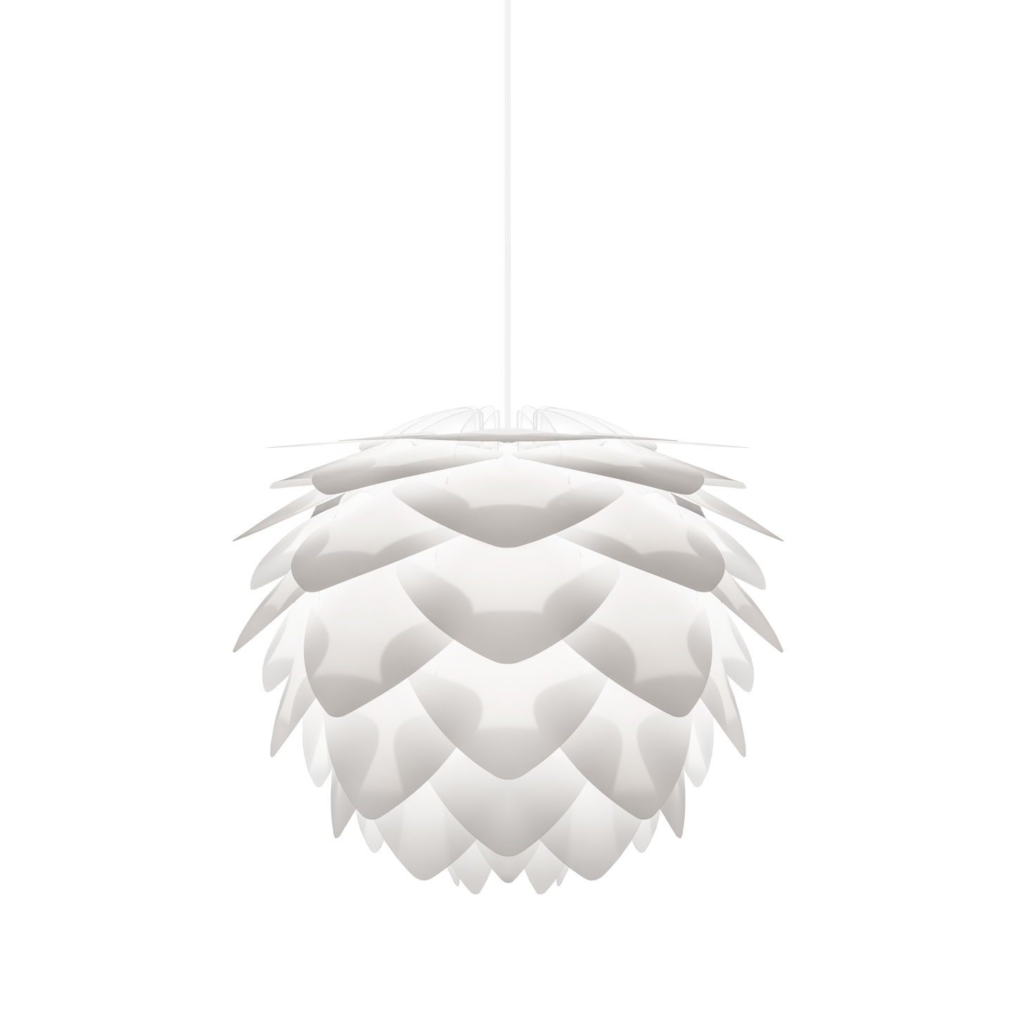 UMAGE Silvia White Medium Plug-In Pendant with White Cord