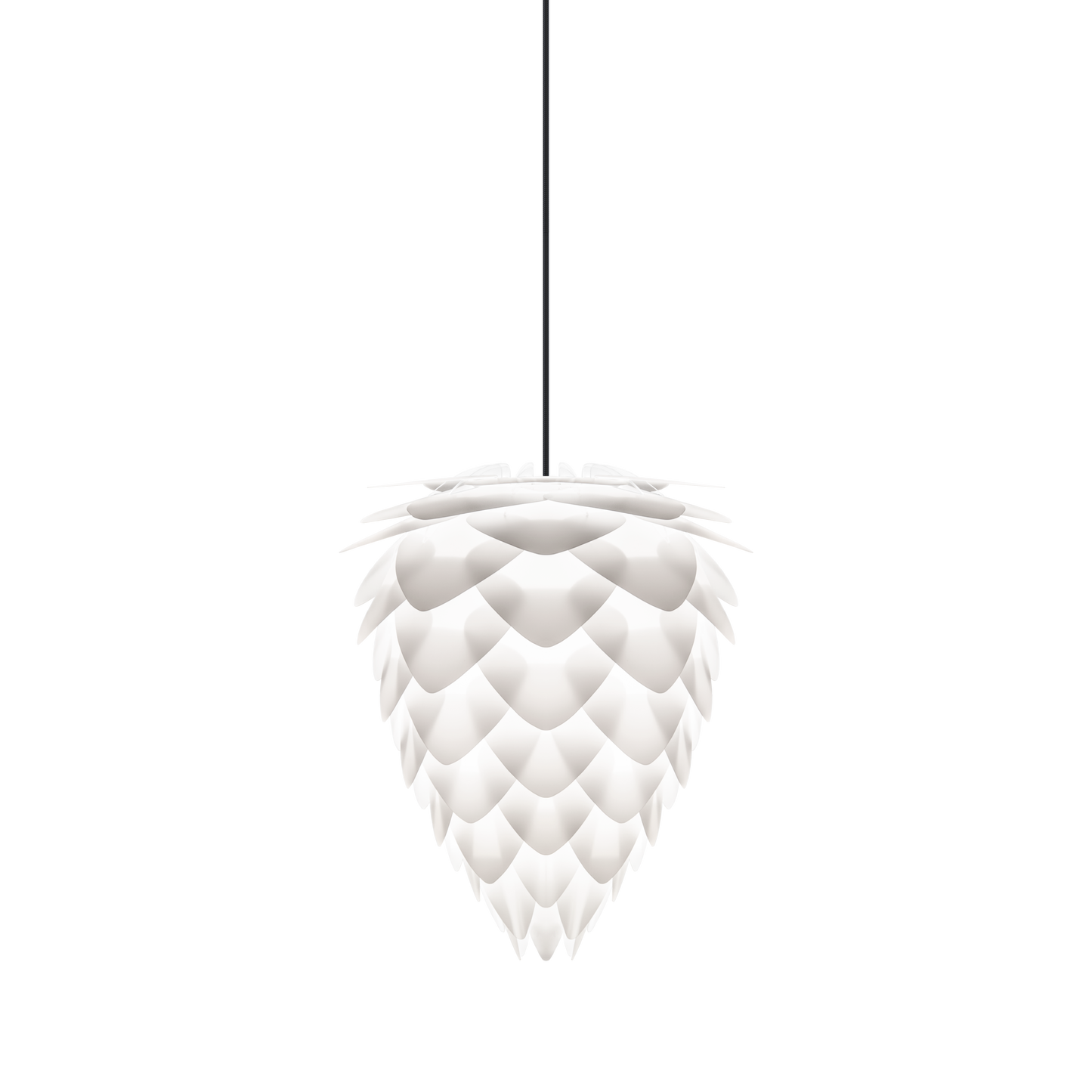 UMAGE Conia White Mini Plug-In Pendant with Black Cord