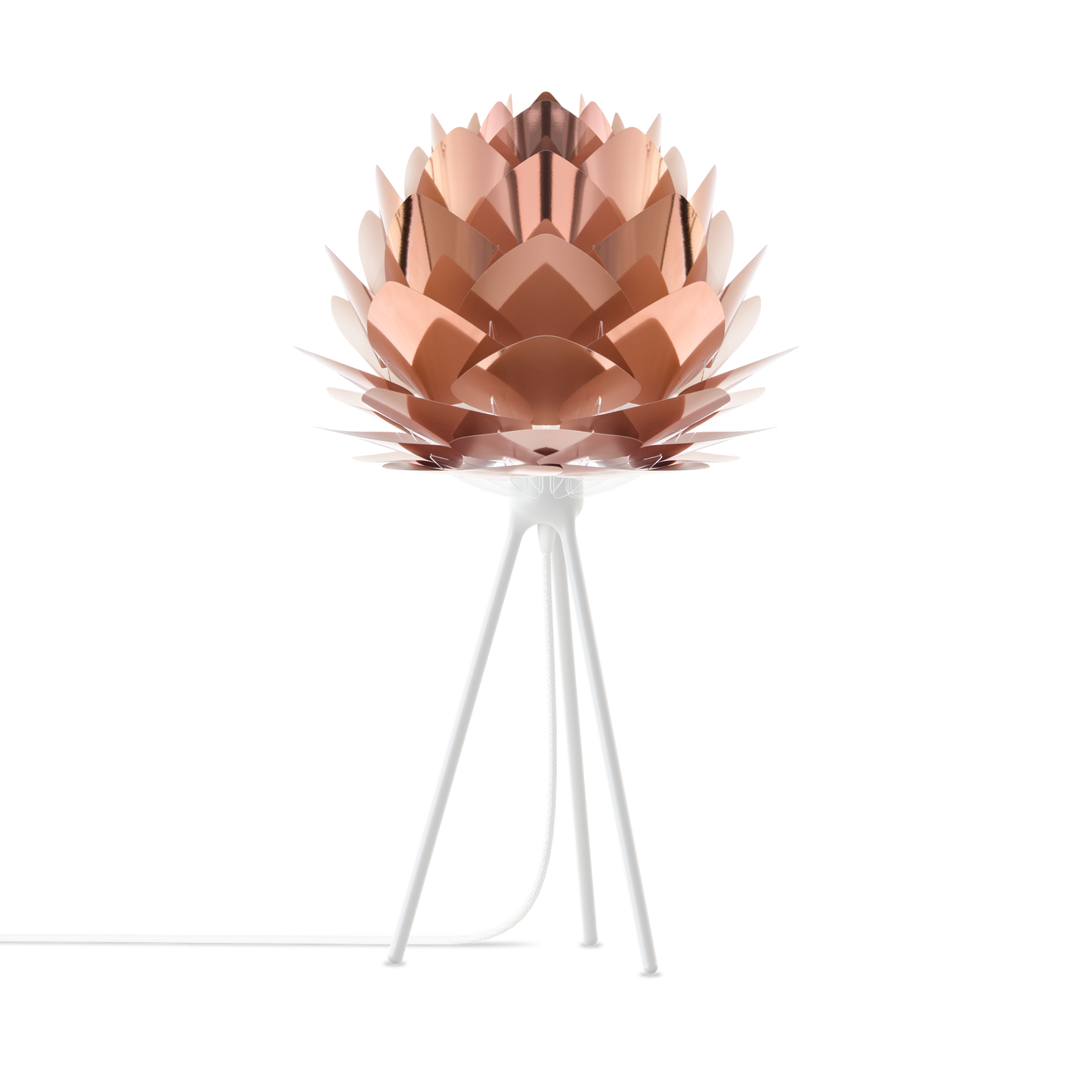 UMAGE Silvia Copper 19" Table Lamp with White Base