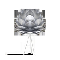 UMAGE Silvia 24" H Table Lamp in Steel Foil Finish and White Base