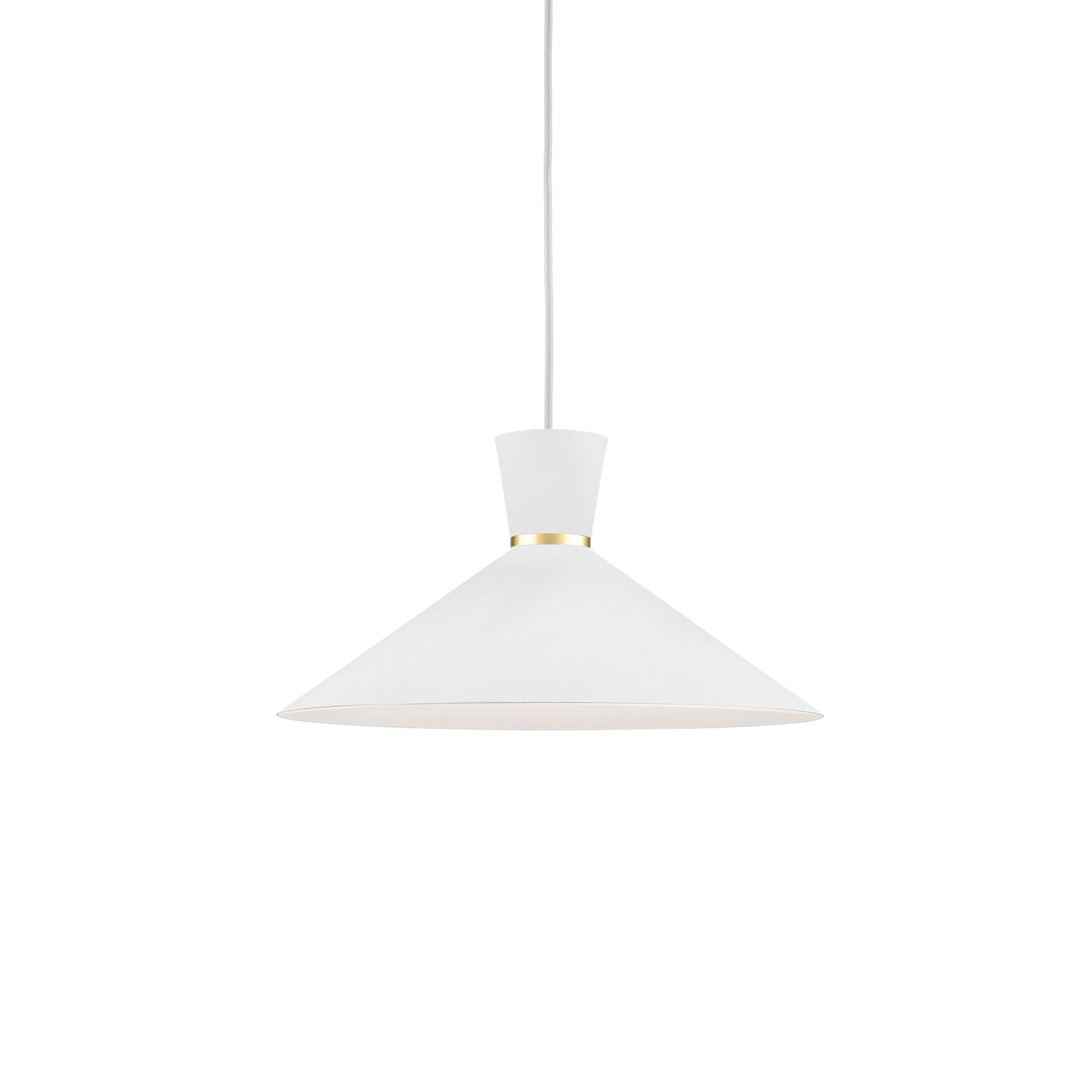 Kuzco Vanderbilt white with gold detail pendant 493216-WH/GD