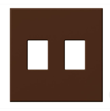 Lutron Nova T 2-gang wall plate in Sienna