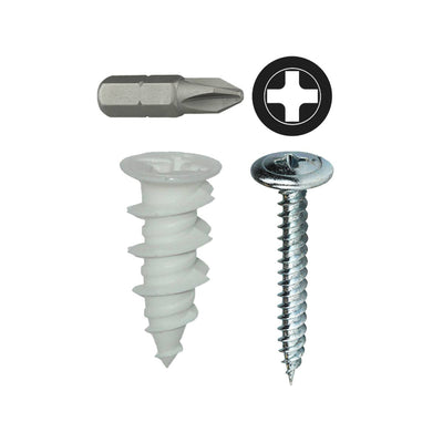 Dottie WDK8NWT Dottie #8 Nylon Walldriller Anchor Kit w/ Wafer Head Phillips Drive Screws (Tuff Pack) WDK8NWT