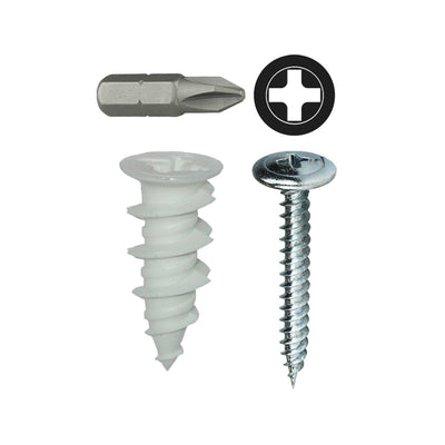 Dottie WDK8NW Dottie #8 Nylon Walldriller Anchor Kit w/ Wafer Head Phillips Drive Screws WDK8NW