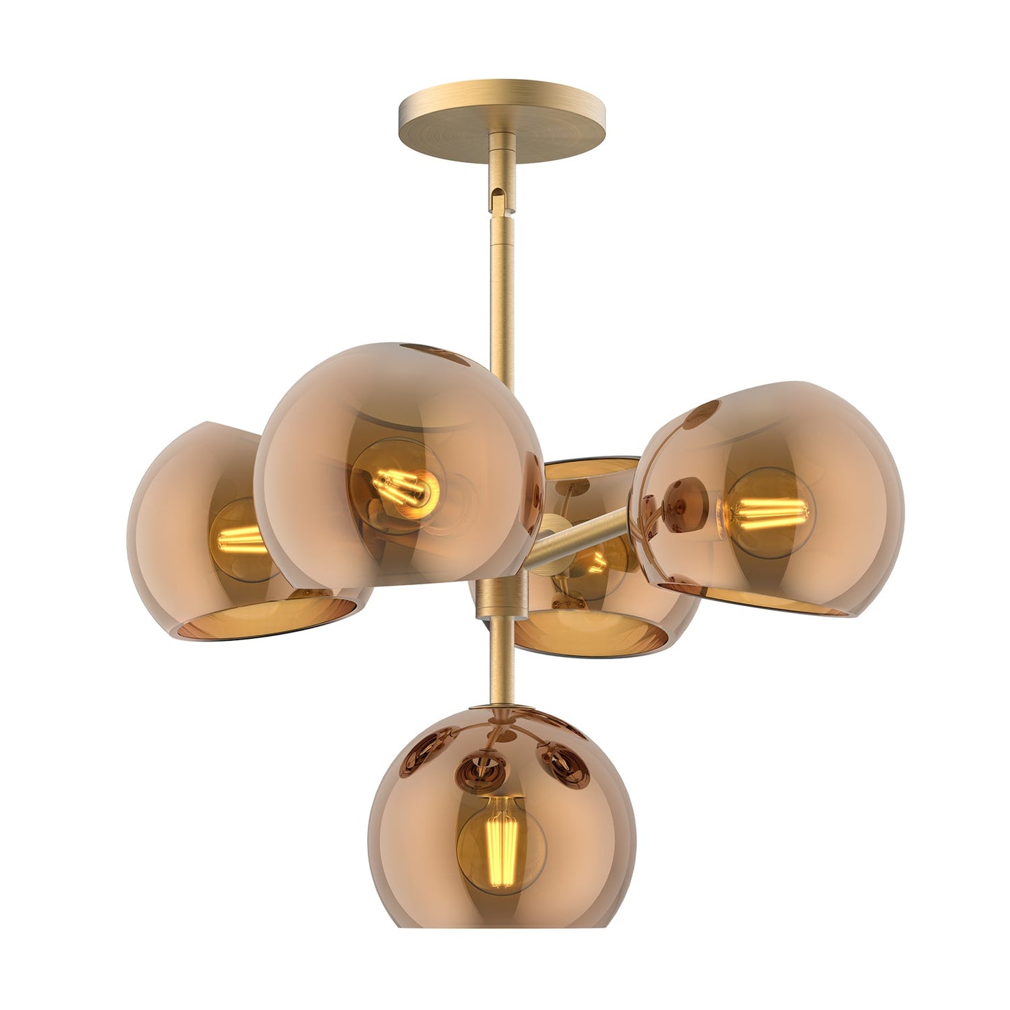 Alora Mood Willow brushed gold chandelier CH548518BGCP