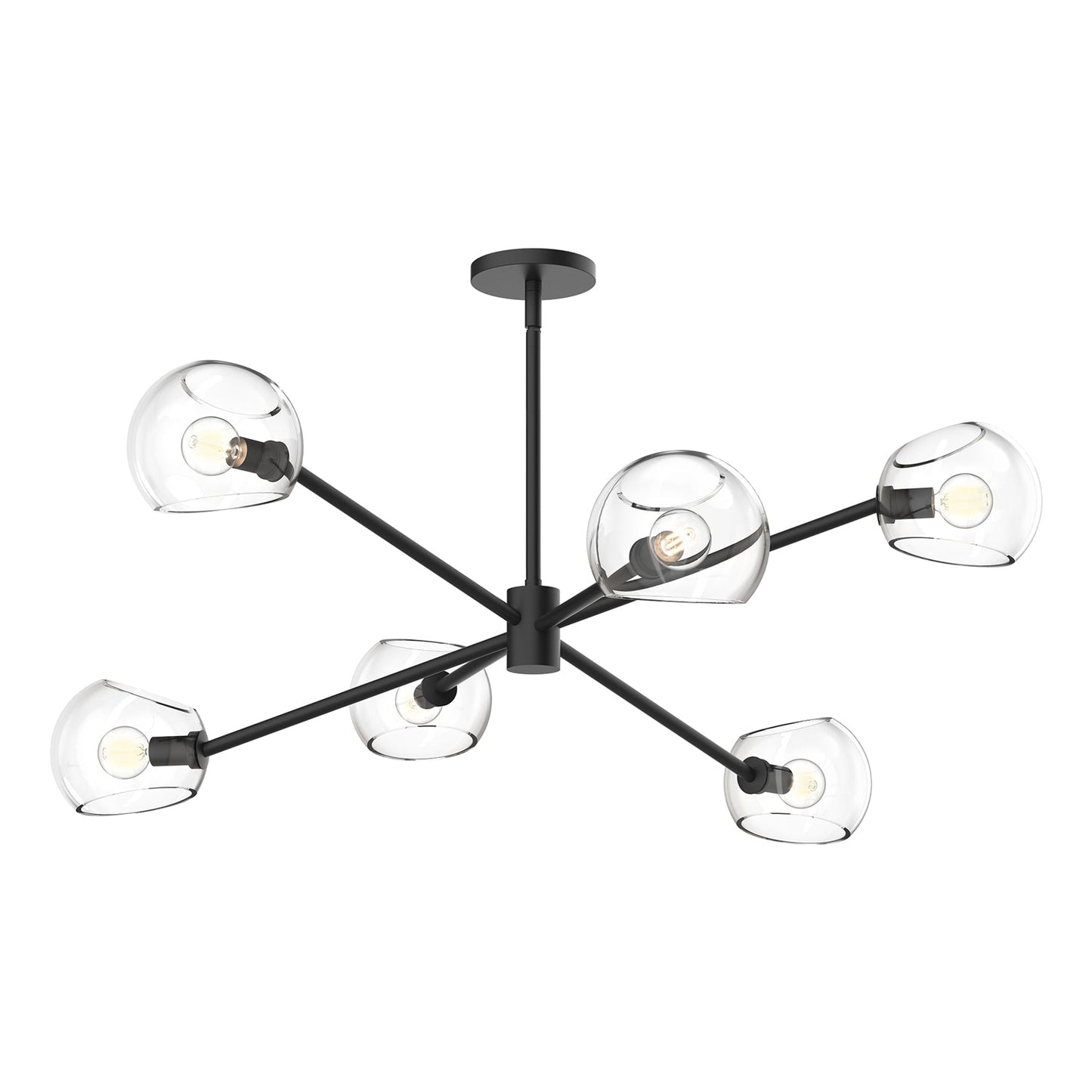 Alora Mood Willow clear glass chandelier CH548637MBCL