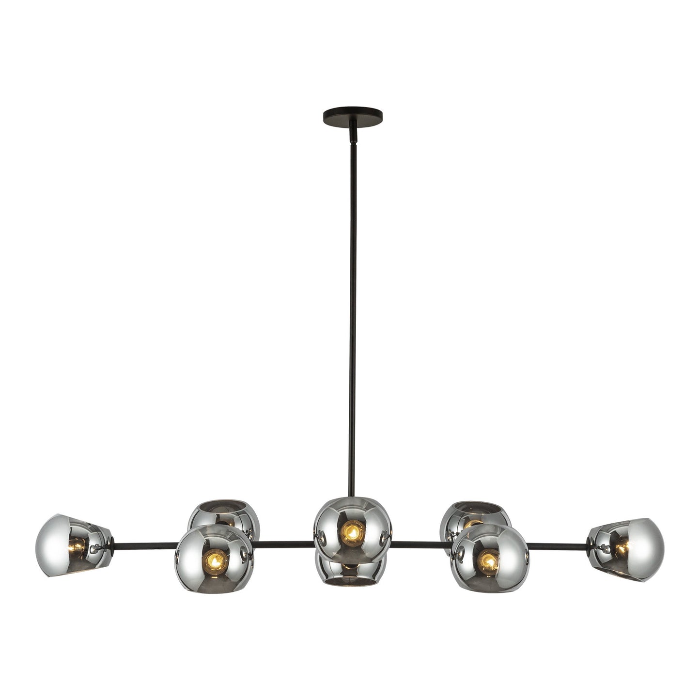 Alora Mood Willow matte black linear pendant LP548848MBSM