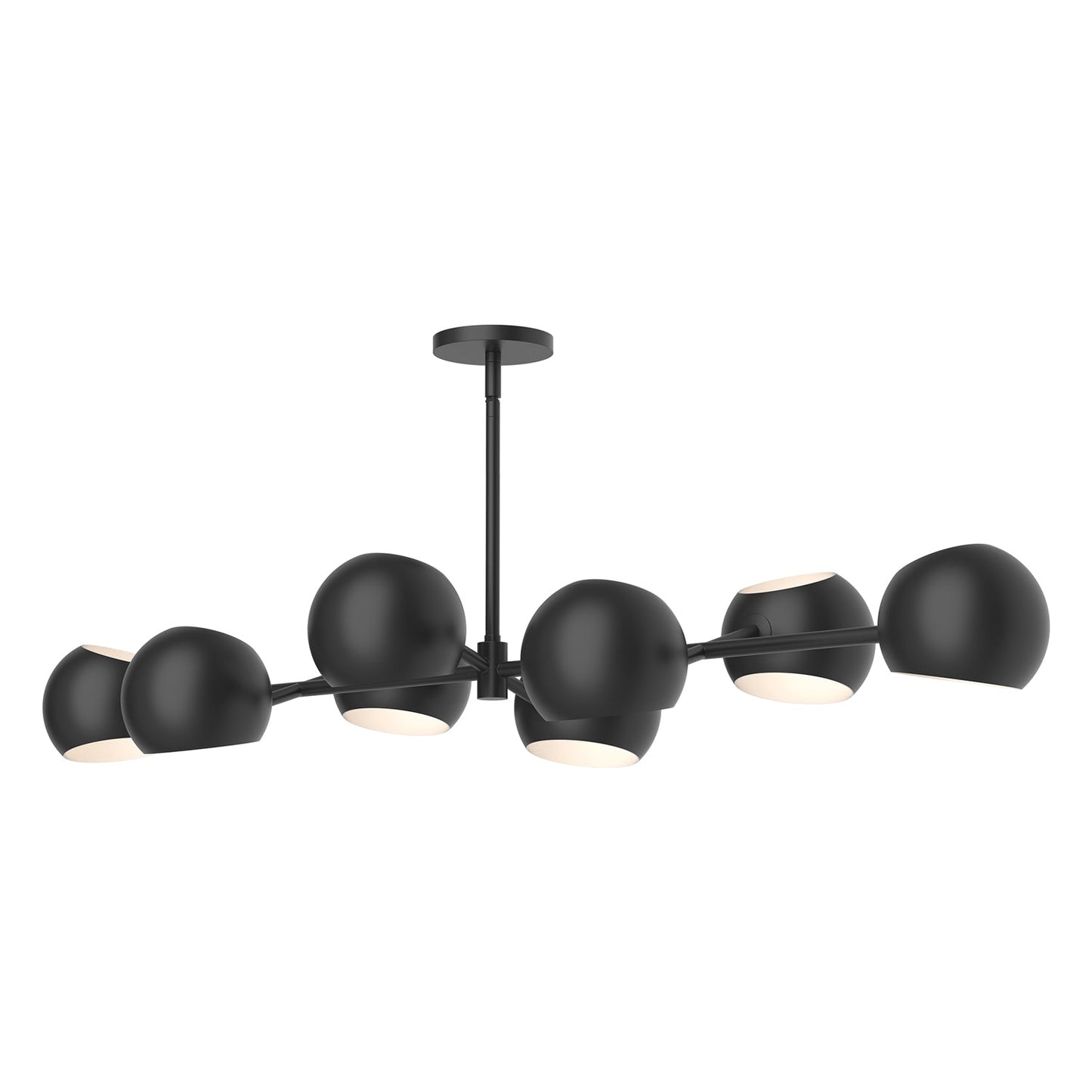 Alora Mood Willow matte black linear pendant LP648348MB