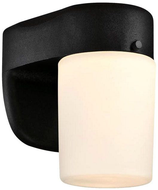 Westinghouse outdoor wall lantern, black, with opal glass