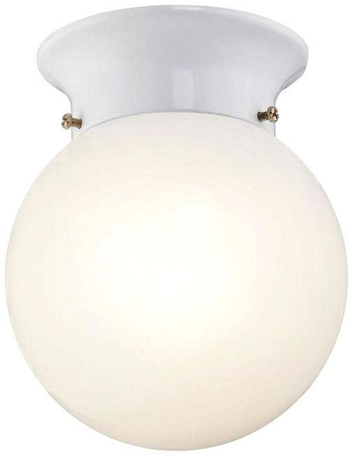 Westinghouse LED flush mount ceiling light, white, with opal glass