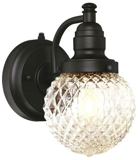Westinghouse 1-light wall sconce, oil rubbed bronze, with clear glass