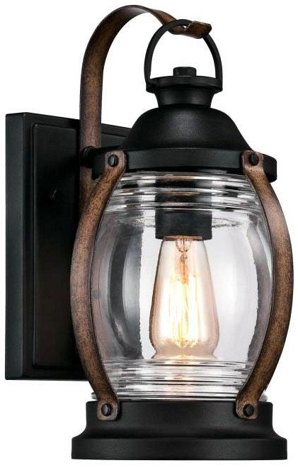 Westinghouse 1-light wall sconce, barnwood, with clear glass