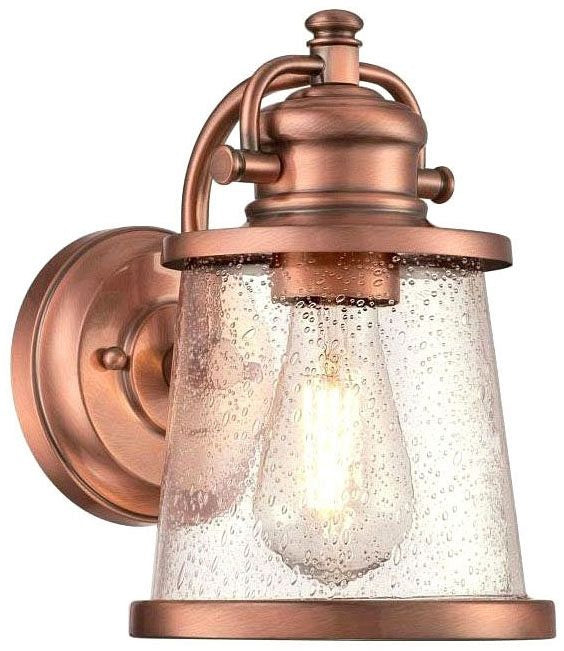 Westinghouse 1-light wall sconce, washed copper, with clear glass