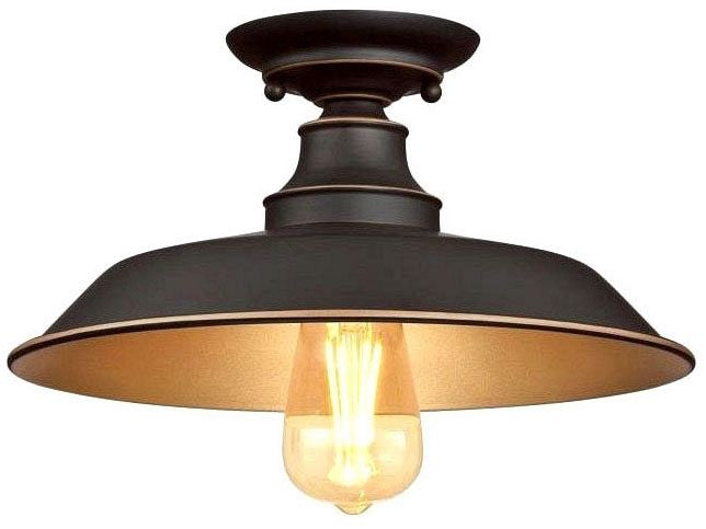 Westinghouse 1-light semi-flush mount light, oil rubbed bronze