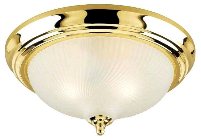 Westinghouse 2-light flush mount ceiling light, polished brass
