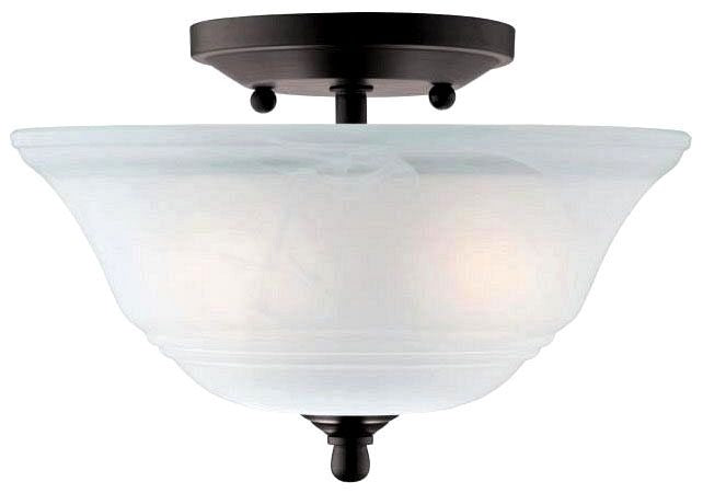 Westinghouse 2-light semi-flush mount light, oil rubbed bronze