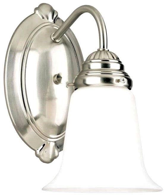 Westinghouse 1-light wall sconce, white, with white opal glass