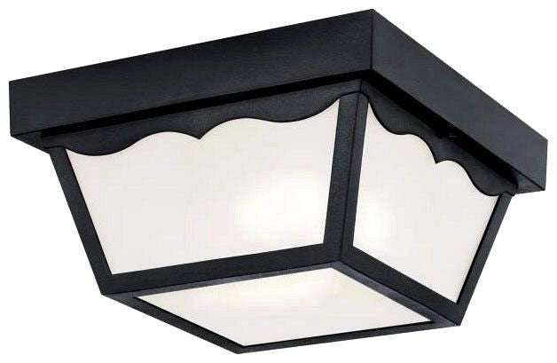Westinghouse 2-light flush mount ceiling light, white, with frosted glass
