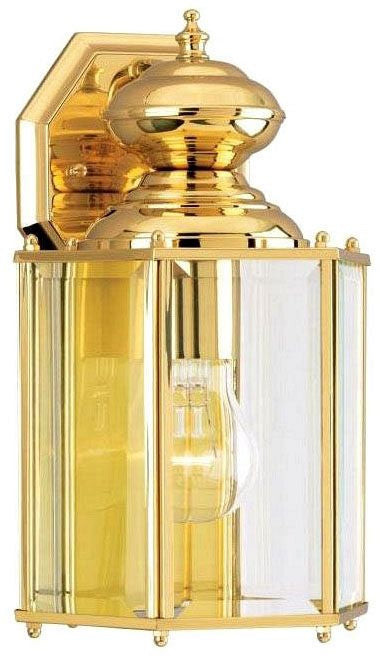 Westinghouse 1-light outdoor wall lantern, polished brass