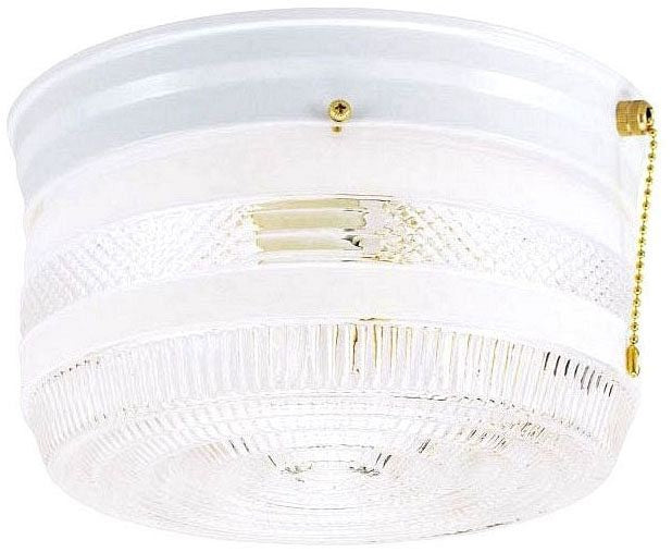 Westinghouse 2-light flush mount ceiling light, white, with clear glass