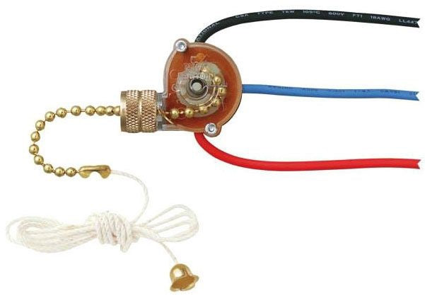 Westinghouse ceiling fan speed switch, polished brass